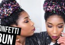 New Year’s Eve Confetti Hair Bun